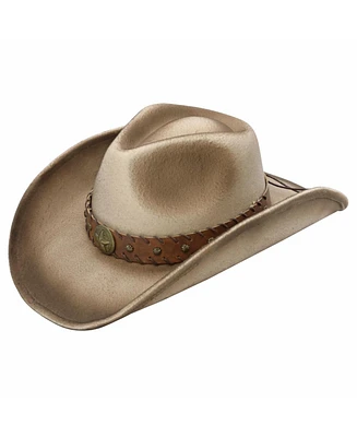 Peter Grimm Zared Ultra Felt Band Buckle Western Drifter Hat