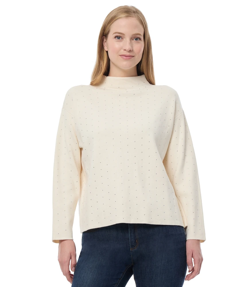 Jones New York Women's Long Sleeve Sweater with Heat Set