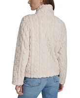 Andrew Marc Sport Women's Cable-Knit Fleece Jacket