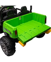 24V Ride On Truck 2 Seater Ride On Utv with 2x200W Motor Ride On Dump Truck with Dump Bed/Shovel Ride On Car with Remote Control Electric Vehicle with