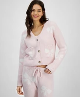 Hippie Rose Juniors' Teddy Cardigan & Tank Top Set