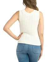 Bcx Juniors' Shaker-Stitched Sleeveless Sweater