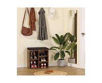 gaomon Shoe Storage Bench Cubby Organizer with Foam Pad Seating Cushion for Entryway Bedroom Living Room Dorm and Small Apartment