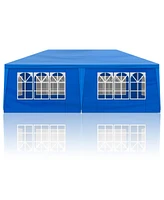 Slickblue Outdoor Party Tent with 6 Removable Sidewalls - Waterproof Canopy for Patio Weddings and Events