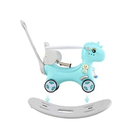 Slickblue Rocking Horse for Toddlers, Safe and Durable Plush Ride-On Toy for Kids