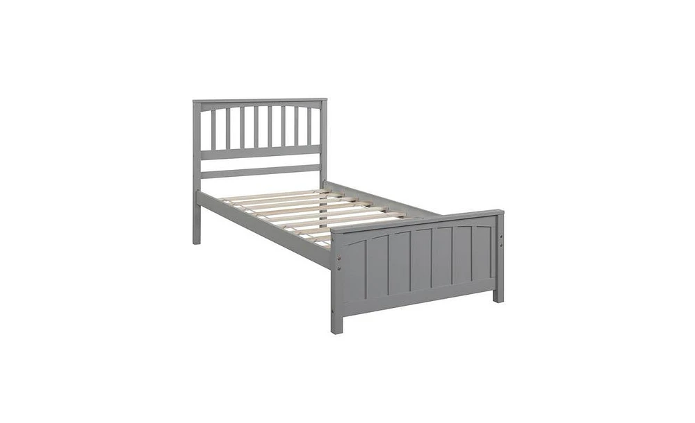 Slickblue Wood Platform Bed Twin