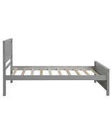 Slickblue Wood Platform Bed Twin