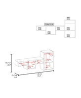 Fm Furniture Globe Wall-Mounted Shelf Unit with 5 Shelves