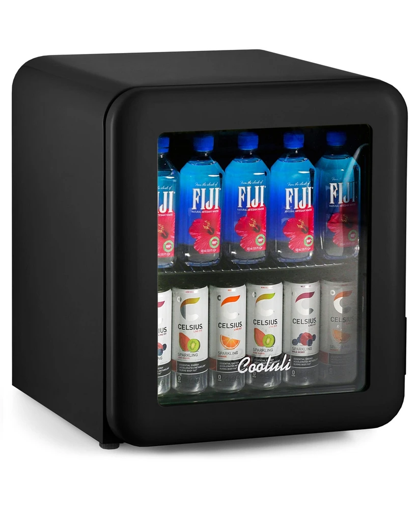 Cooluli Decor 1.7 cuft Glass Beverage Cooler