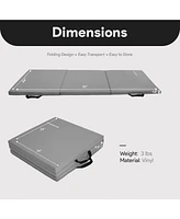 BalanceFrom Fitness GoGym 6 'x 2' x 1.5" Folding 3 Panel Exercise Gym Mat, Gray