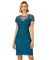 Adrianna Papell Women's Beaded Sheath Dress