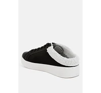 London Rag Moxie Fur Collar Slip On Sneakers