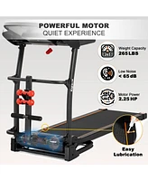 Ksports 16 Inch Wide Foldable Home Treadmill w/ Bluetooth & Fitness Tracking App