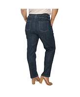 Standards & Practices Plus Elastic Waist High Rise Slim Straight Denim Jeans