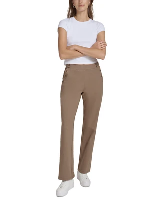 Andrew Marc Sport Women's Twill Flare-Leg Pants