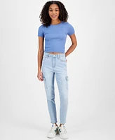 Celebrity Pink Juniors' Mid-Rise Cargo Skinny Jeans