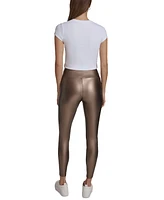 Andrew Marc Sport Women's Metallic Faux-Leather Leggings