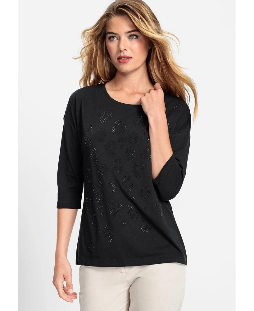 Olsen Women's Embellished Leo T-Shirt