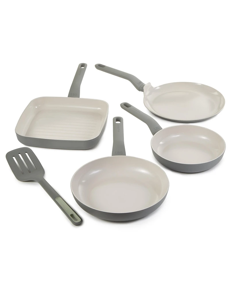 BergHOFF Leo Balance 5Pc Nonstick Ceramic Frying Pan Set with Turner, Recycled