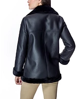 Julia & Stella by Maximilian Women's Oversized Motorcycle Jacket