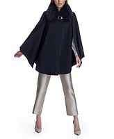 Julia & Stella by Maximilian Women's Cashmere Cape with Buckle Detail