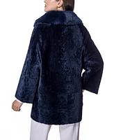 Julia & Stella by Maximilian Women's Shearling Cocoon Coat