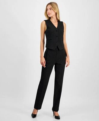 Bar Iii Womens Pinstriped Vest Pants Exclusively At Macys