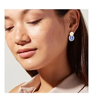 Ana Luisa Enamel Earrings - Mini Kinoko Marble Blue