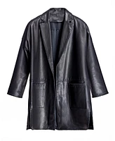 Julia & Stella by Maximilian Women's Oversized Leather Jacket