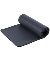 HolaHatha 72 x 24" High Density 0.5" Thick Non Slip Home Workout Yoga Mat, Black