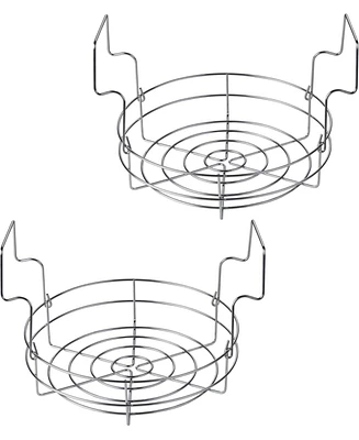 Cook N Home 12-inch Stainless Steel Steamer Canning Jar Rack, 2 Pack,Holds 8 Pint or 7 Quart Jars