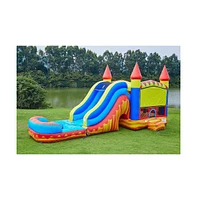 JumpOrange Commercial Grade Inflatable Turbo Blaze Titan Bounce House with Slide Combo and Blower, Party Combo Moonwalk, 100% Pvc Vinyl