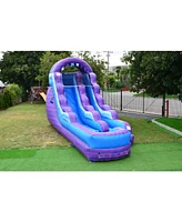 JumpOrange 15 Cotton Candy Tall Inflatable Water Slide with Splash Pool for Kids and Adults, Commercial Grade, Backyard Water Park, Outdoor Indoor, We