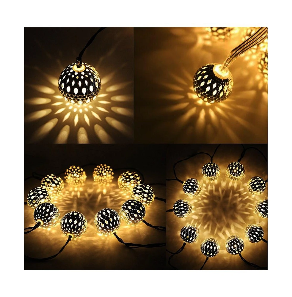 Twinkle Star Led Globe String Lights Moroccan Party Hanging Lights Battery Operated