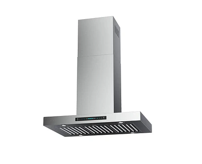 Iktch Upgrated 36"Island Mount Range Hood, 900 Cfm Ducted Range Hood with 4 Speed Fan, Stainless Steel Range Hood 36 inch with Gesture Sensing & Touch