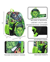 Marvel The Hulk 5-Piece Backpack & Lunchbox Set