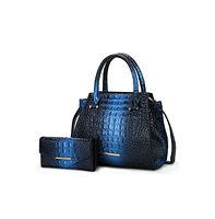 Mkf Collection Bently Croc-Embossed Tote & Wallet Set by Mia K.