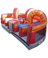 JumpOrange Shadow Obstacle Course Bounce House Inflatable for Kids and Adults with Blower, Commercial Grade, Pop Ups, Outdoor Indoor, Rental Quality