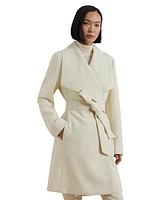 Lauren Ralph Lauren Petite Crepe Belted Wrap Coat