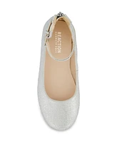 Kenneth Cole Little Girls Daisy Ethel Silver Ballet Flat