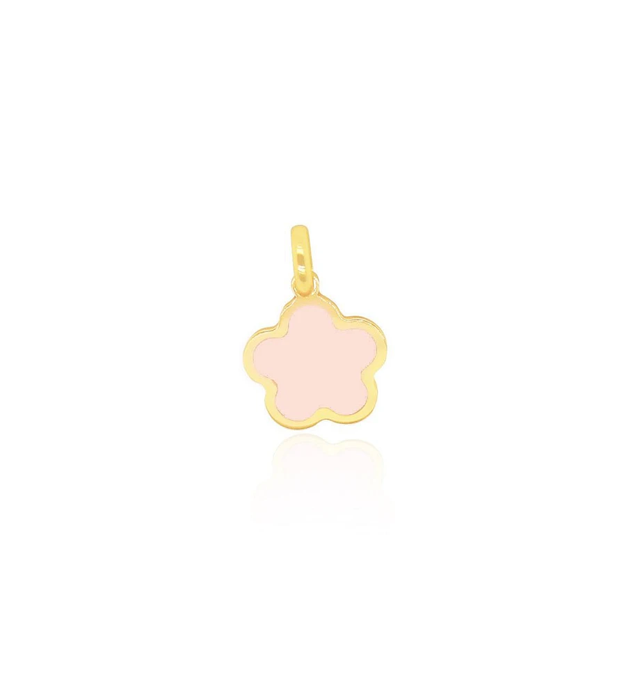 The Lovery Pink Pearl Flower Charm 14K Gold