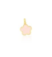 The Lovery Pink Pearl Flower Charm 14K Gold