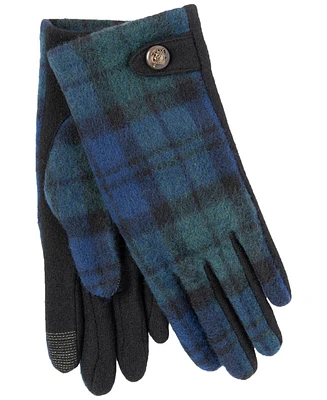 Lauren Ralph Menswear Pattern Touch Gloves with Button