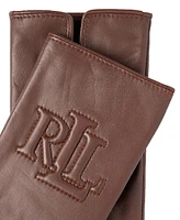 Lauren Ralph Raised Logo Leather Touch Gloves