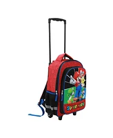 Super Mario Bros 16" Retractable Trolly Backpack with Rolling Wheels