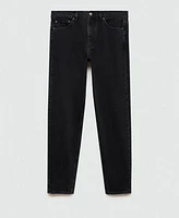 Mango Men's Black Straight-Fit Jeans