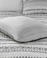 Madison Park Fraser Reversible Printed Microfiber Seersucker 3-Pc. Quilt Set, King/California King