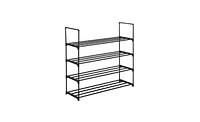 Slickblue 4 Tiers Shoe Rack Shoe Tower Shelf Storage Organizer For Bedroom, Entryway, Hallway, and Closet Black