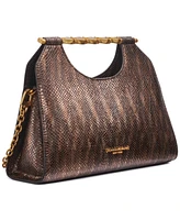 Donna Karan New York Metallic Snake Commack Triple Compartment Clutch