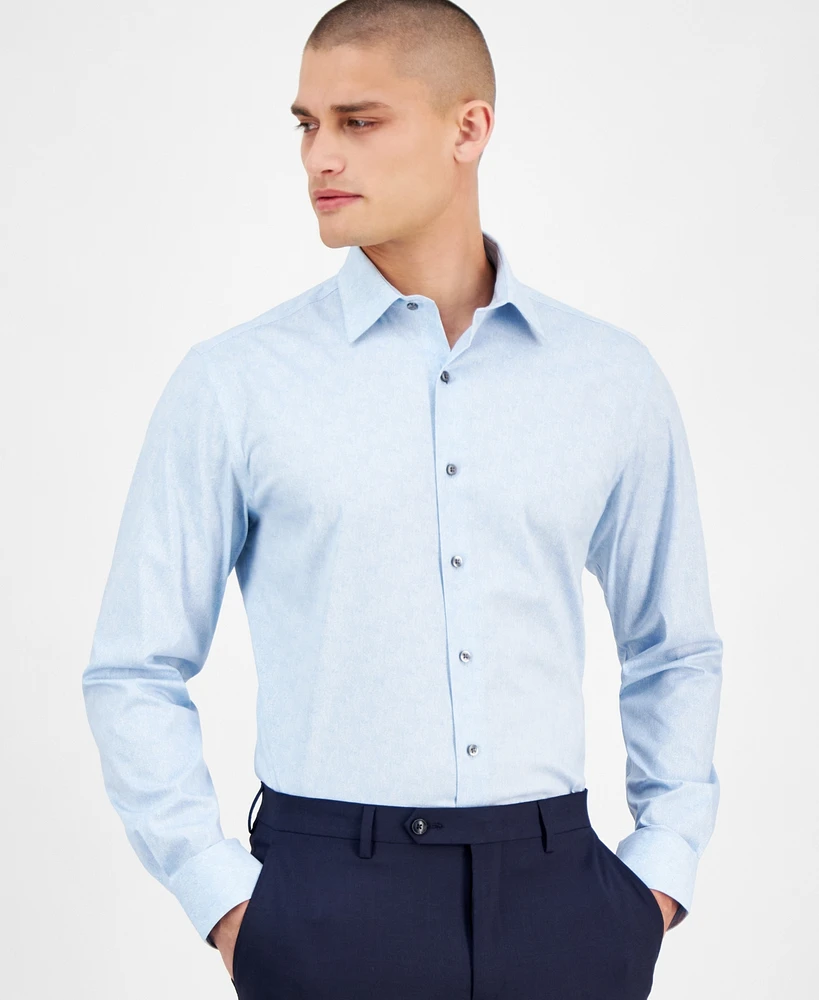 Alfani Men's Wave Brush-Print Dress Shirt, Exclusively at Macy's